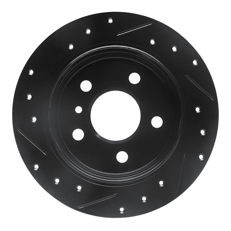 Mercedes-Benz B200 Brake Rotor (1) - Rear Right - R1 Concepts - Drilled & Slotted - Black - `06-`11